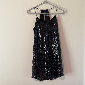 express black sequin mini dress